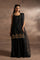 Black Zardosi Gharara Set with Organza Dupatta
